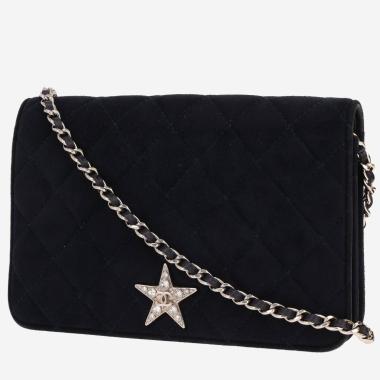 Sac bandoulière Chanel  Wallet on Chain en Veau velours noir