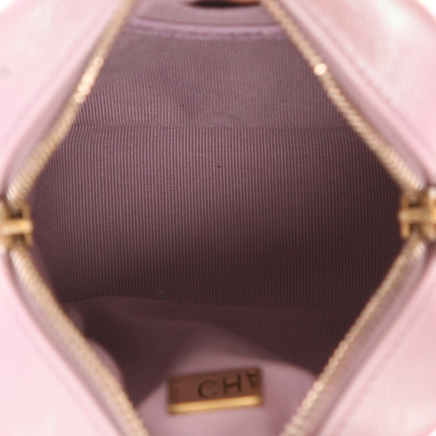 Borsa a tracolla Chanel  Vertical My Perfect Camera Case in pelle rosa iridata - Detail D3