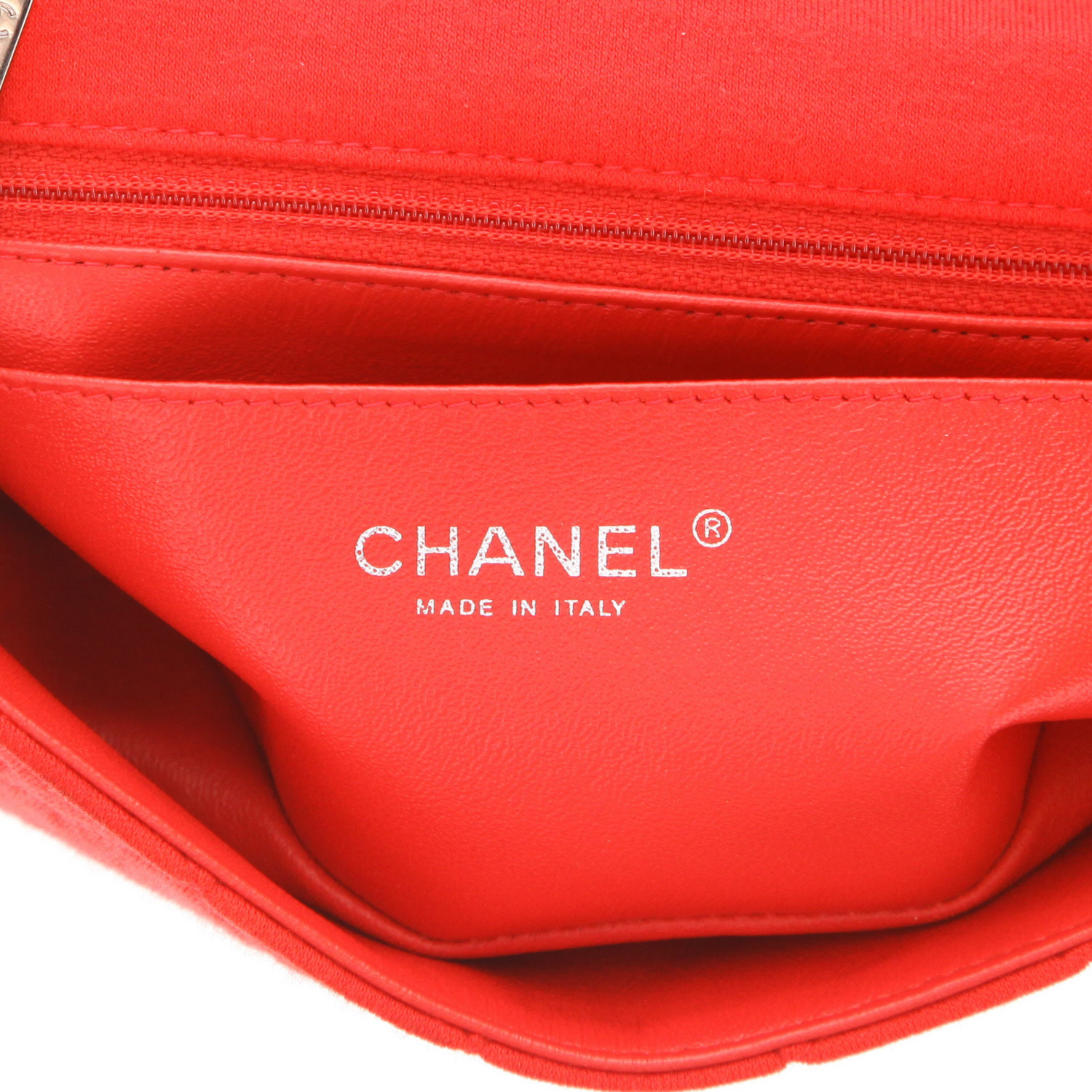 Borsa a tracolla Chanel   in jersey rosso - Detail D2