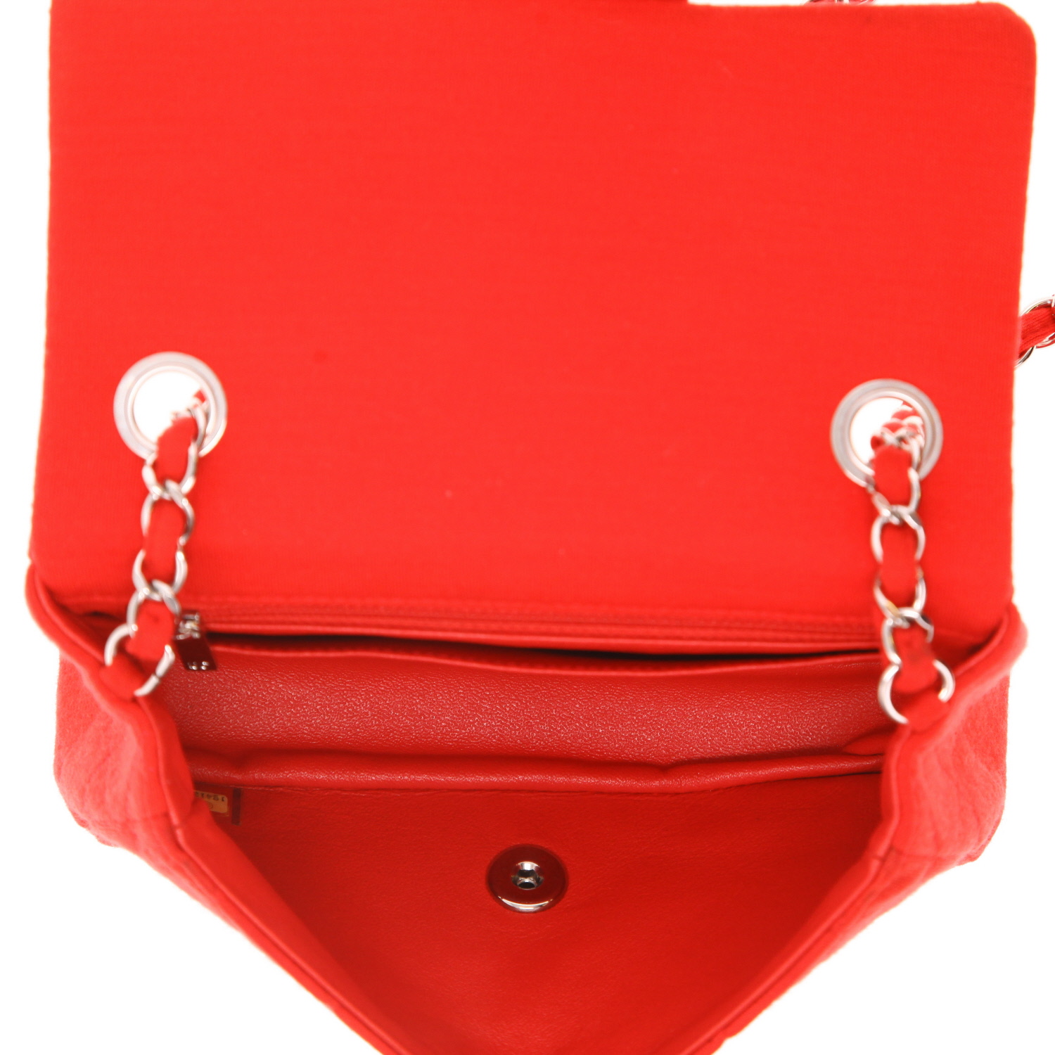 Sac bandoulière Chanel   en jersey rouge - Detail D3