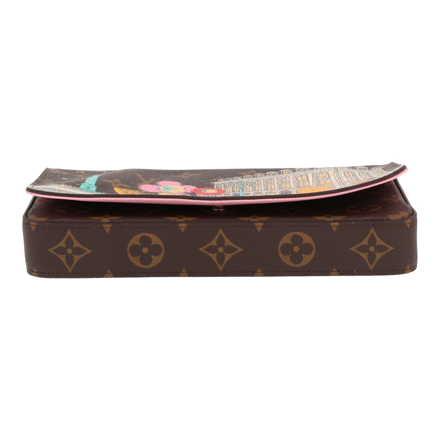 Bolso Louis Vuitton «Félicie» de lona Monogram marrón - Detail D1