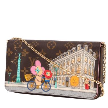 Louis Vuitton Félicie clutch bag in brown Monogram canvas