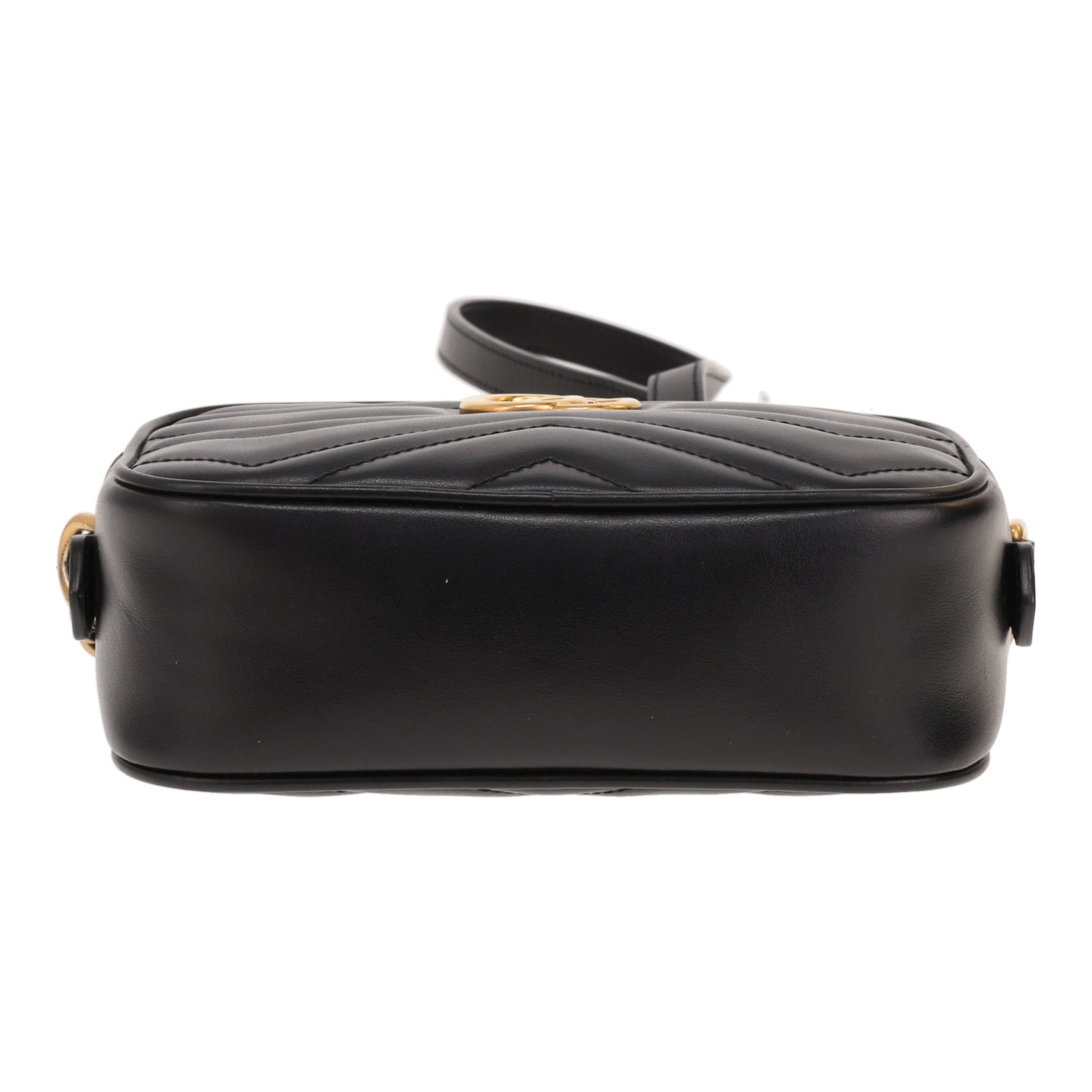 Sac bandoulière Gucci  GG Marmont Camera en cuir matelassé noir - Detail D1