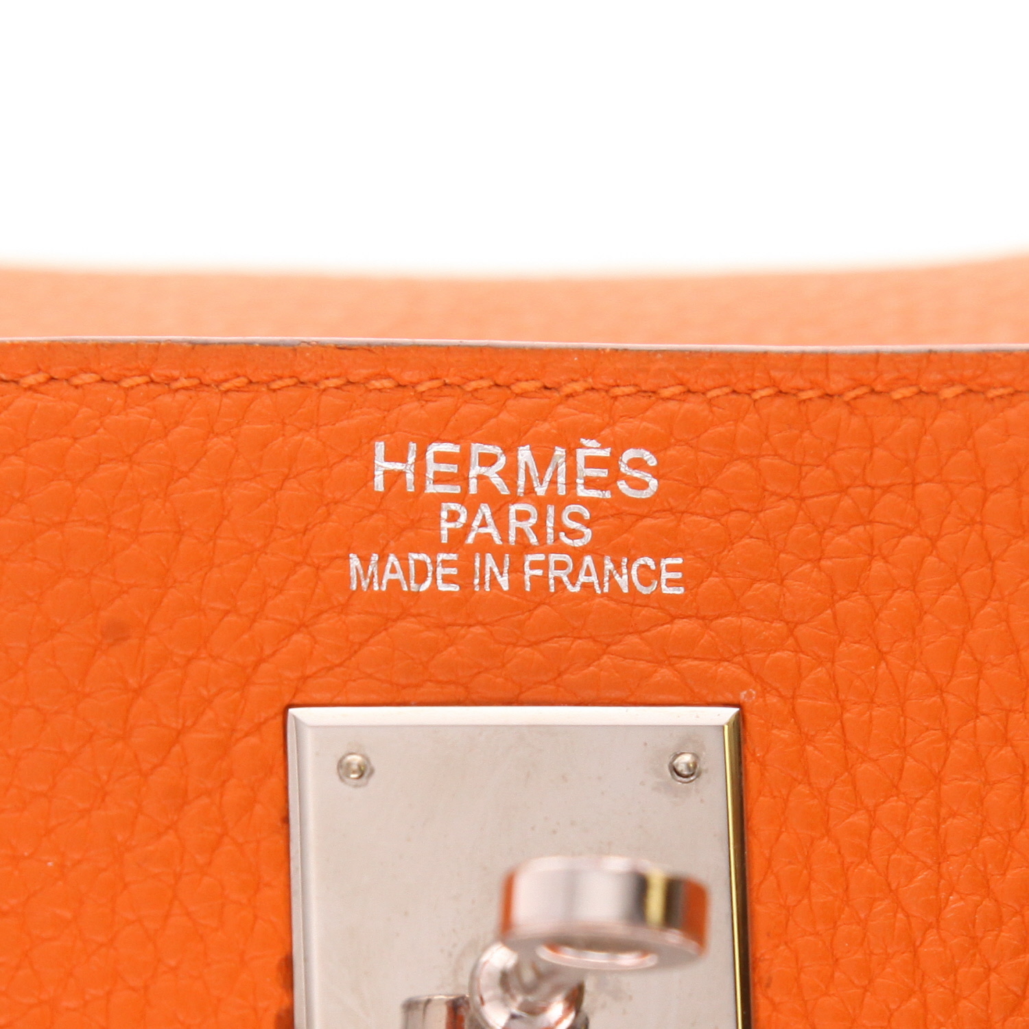 Borsa Hermès Kelly da 35 cm in pelle Togo Orange - Detail D2