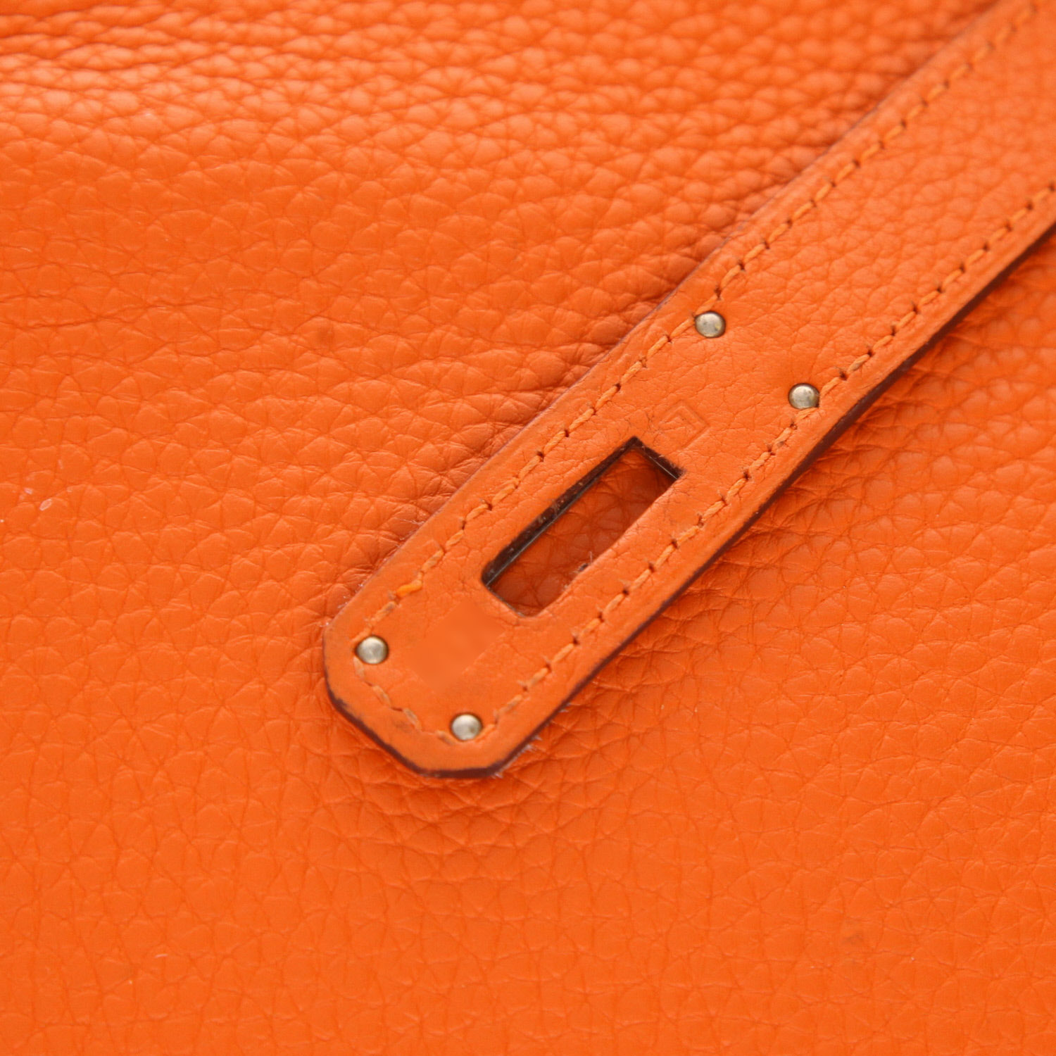 Sac à main Hermès  Kelly 35 cm en cuir togo orange - Detail D4