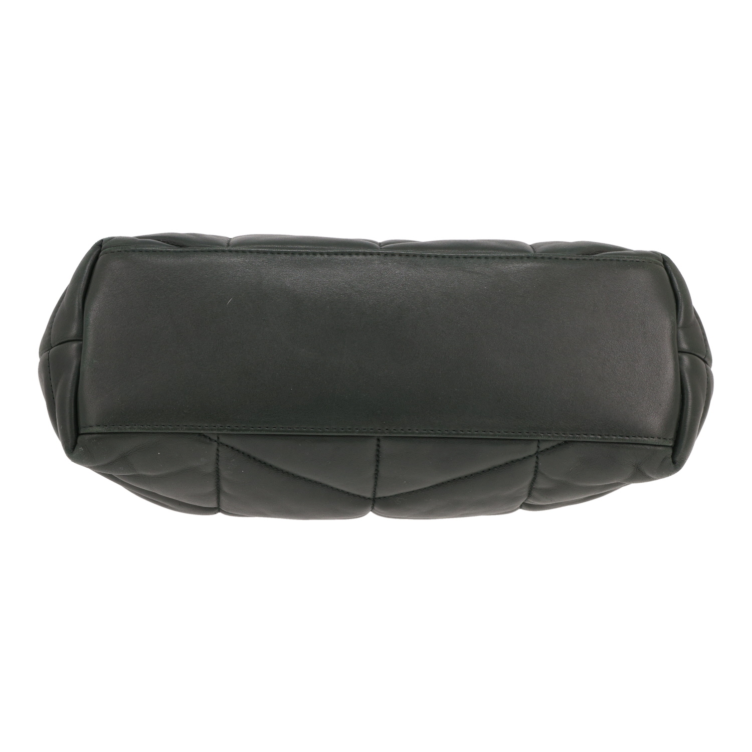 Bolso bandolera Saint Laurent «Loulou» de piel acolchada con diseño en espiga verde - Detail D1