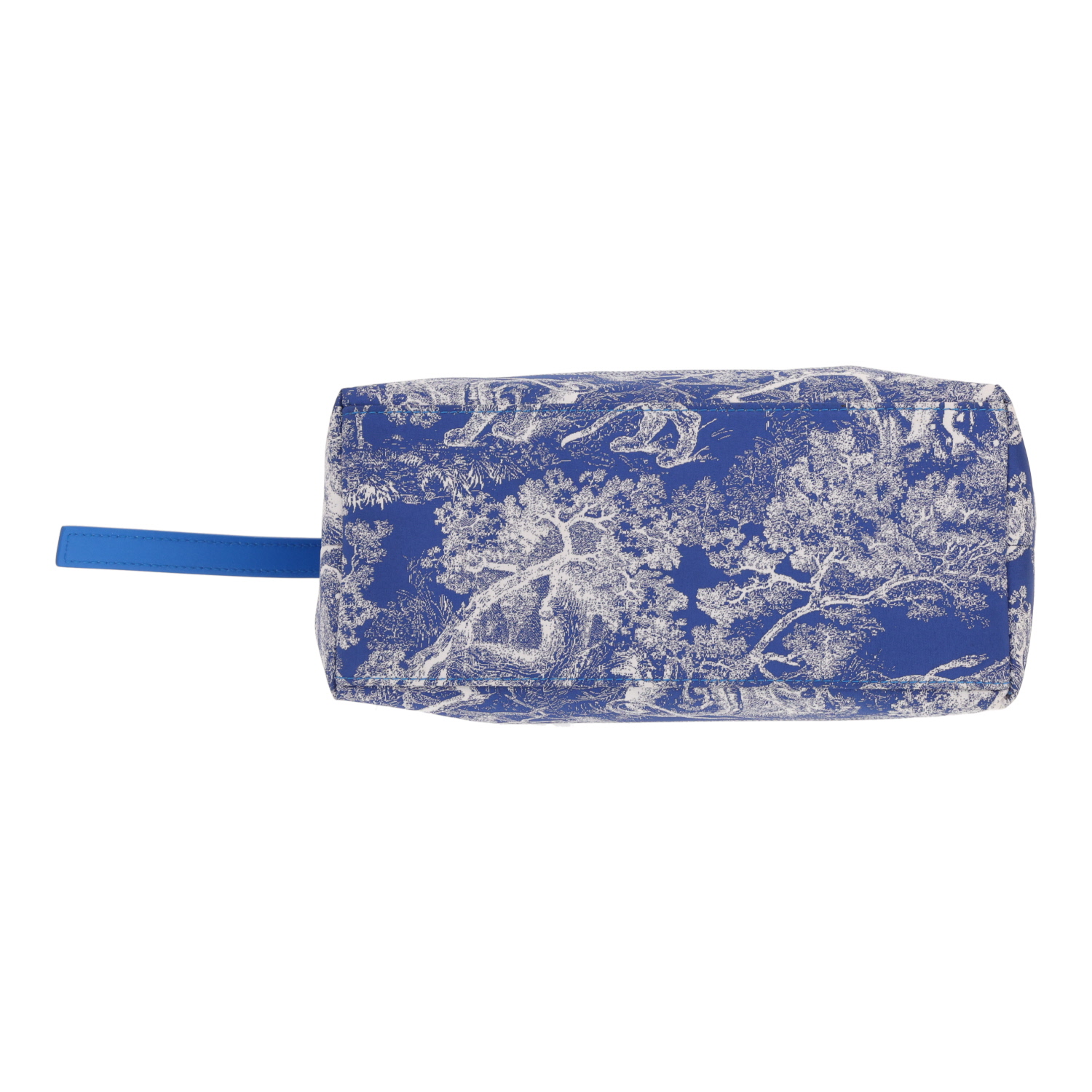 Borsa Dior Nomade in tela blu e bianca e pelle blu - Detail D1