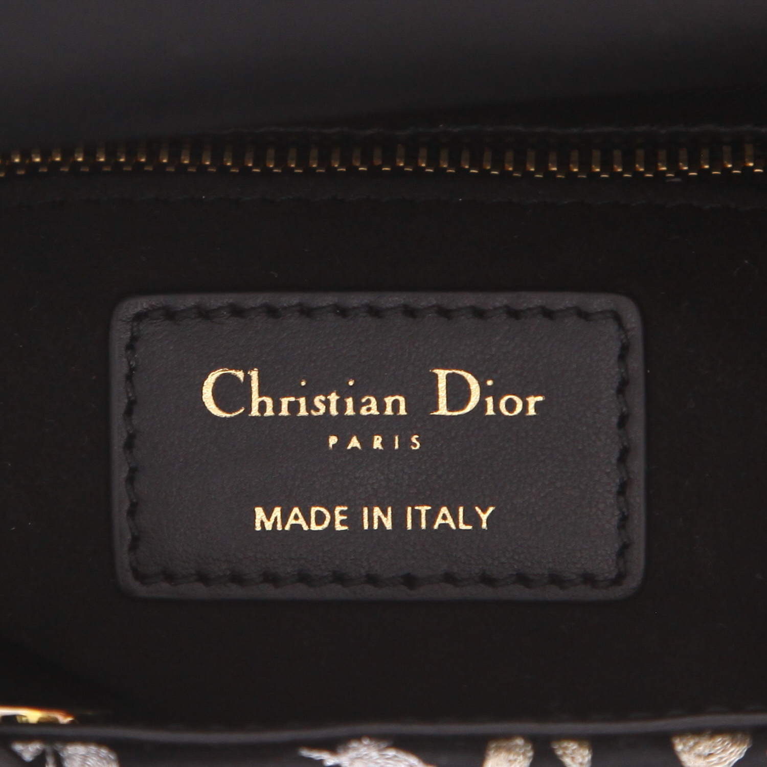Borsa Dior Lady Dior in raso nero e pelle nera - Detail D2