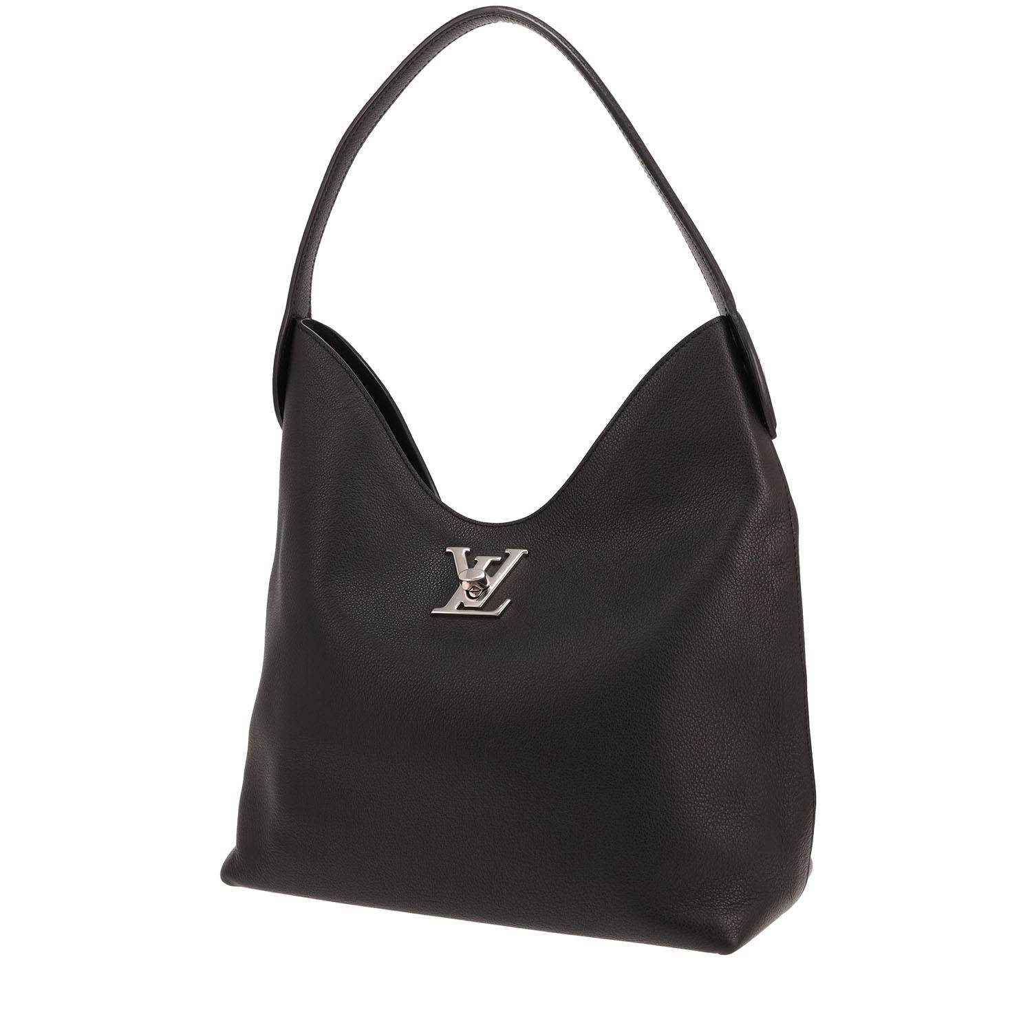 Sac Louis Vuitton Lockme cuir grainé noir occasion