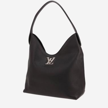 Sac porté épaule Louis Vuitton  Lockme en cuir grainé noir