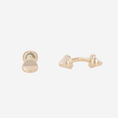 Coppia di gemelli rigidi Van Cleef &amp; Arpels in oro giallo