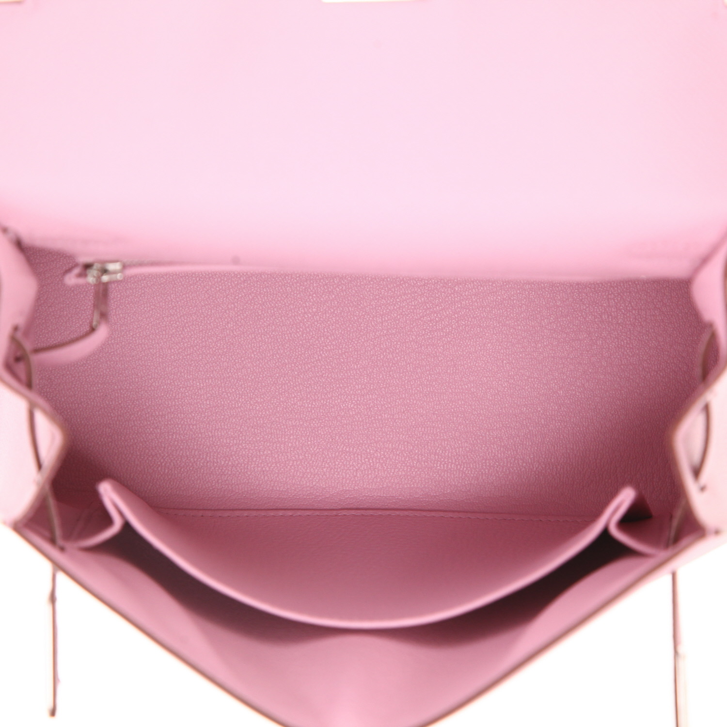 Hermès Kelly bag, 25 cm, in Mauve Sylvestre Epsom leather - Detail D3