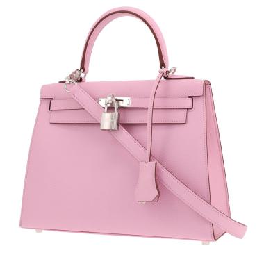 Sac Hermès  Kelly 25 cm en cuir epsom Mauve Sylvestre