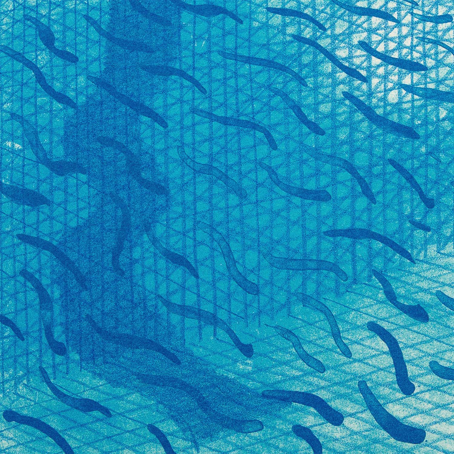 Pool Made with Paper and Blue Ink for Book, from: Paper Pools - 1980