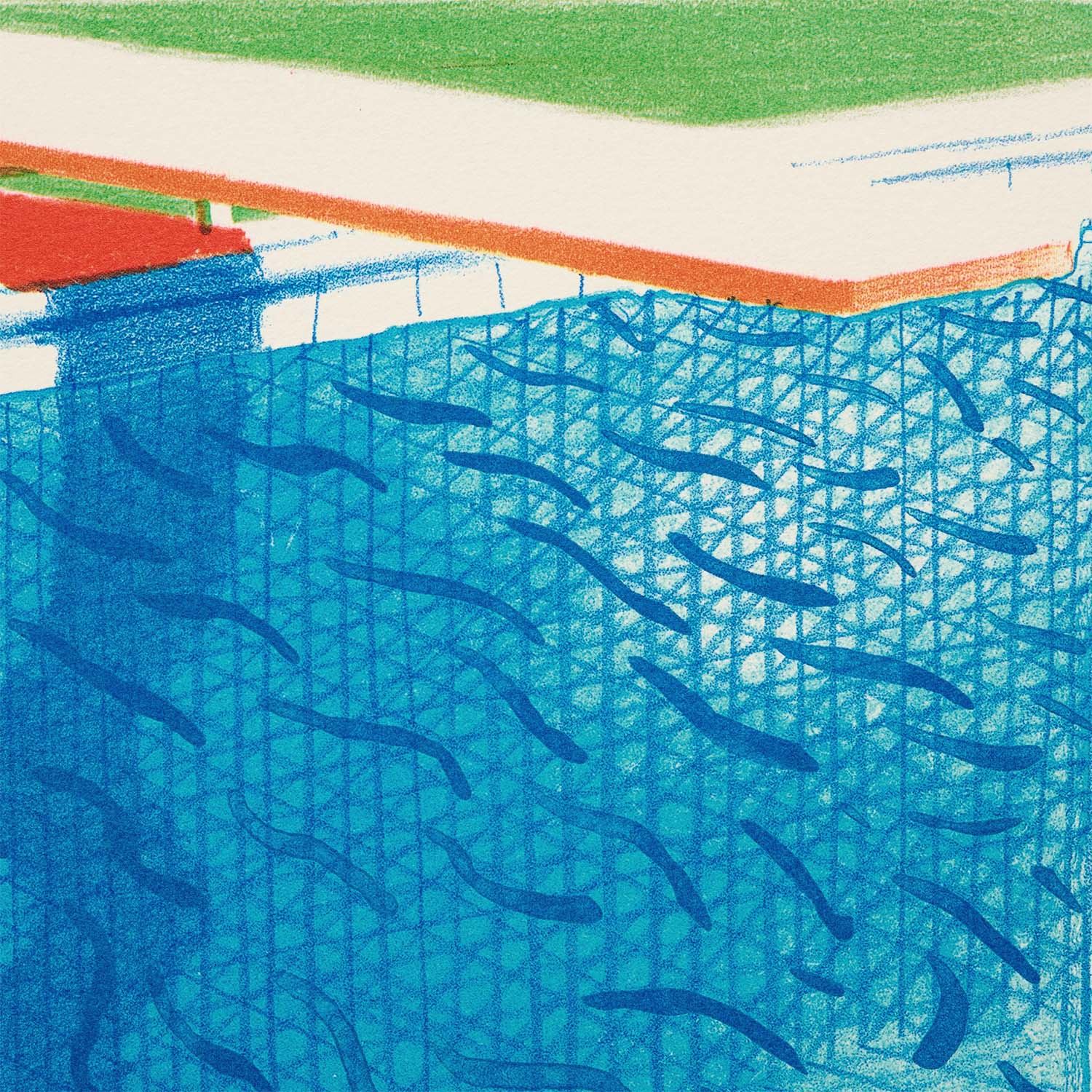 Pool Made with Paper and Blue Ink for Book, from: Paper Pools - 1980 - Detail D3