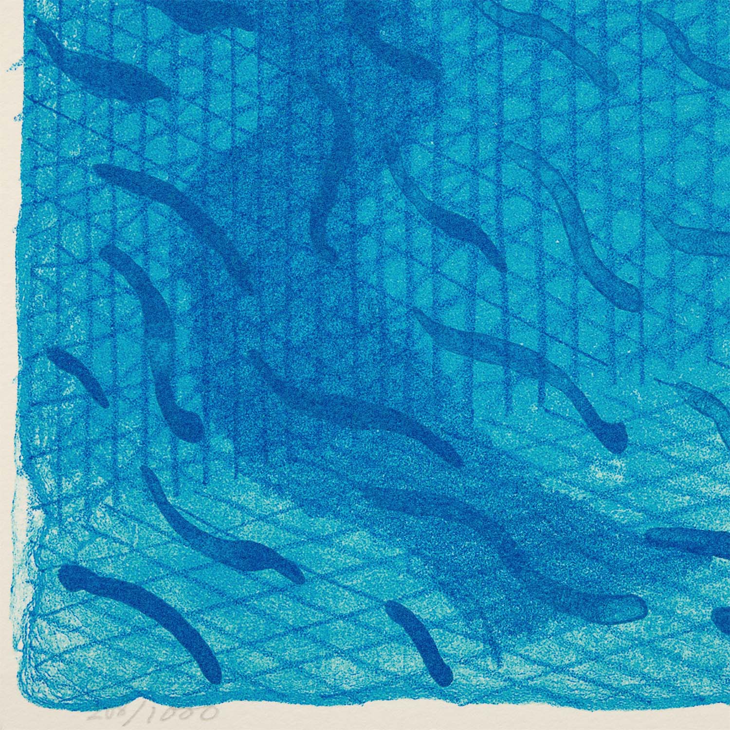 Pool Made with Paper and Blue Ink for Book, from: Paper Pools - 1980 - Detail D4