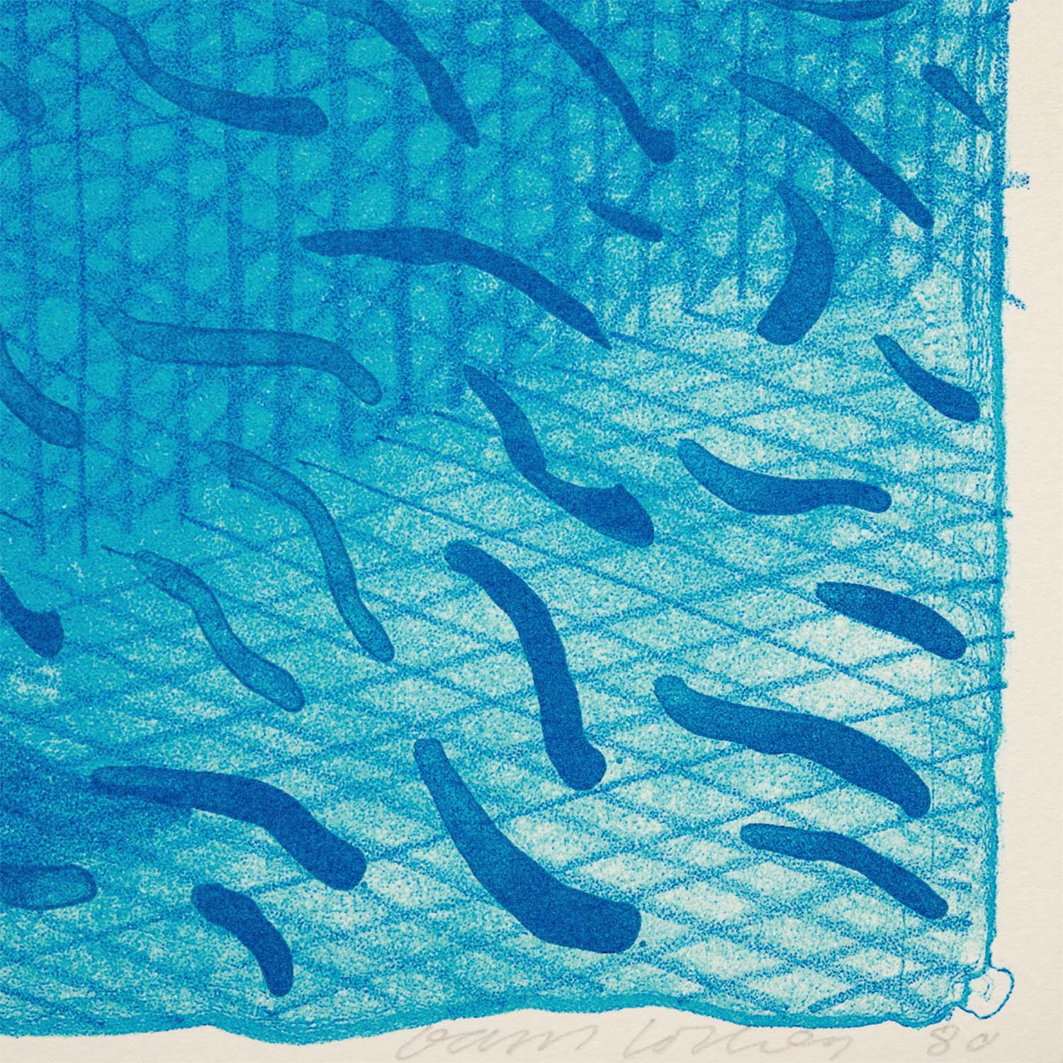 Pool Made with Paper and Blue Ink for Book, from: Paper Pools - 1980 - Detail D5