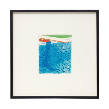 Pool Made with Paper and Blue Ink for Book, from: Paper Pools - 1980