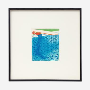 Pool Made with Paper and Blue Ink for Book, from: Paper Pools - 1980