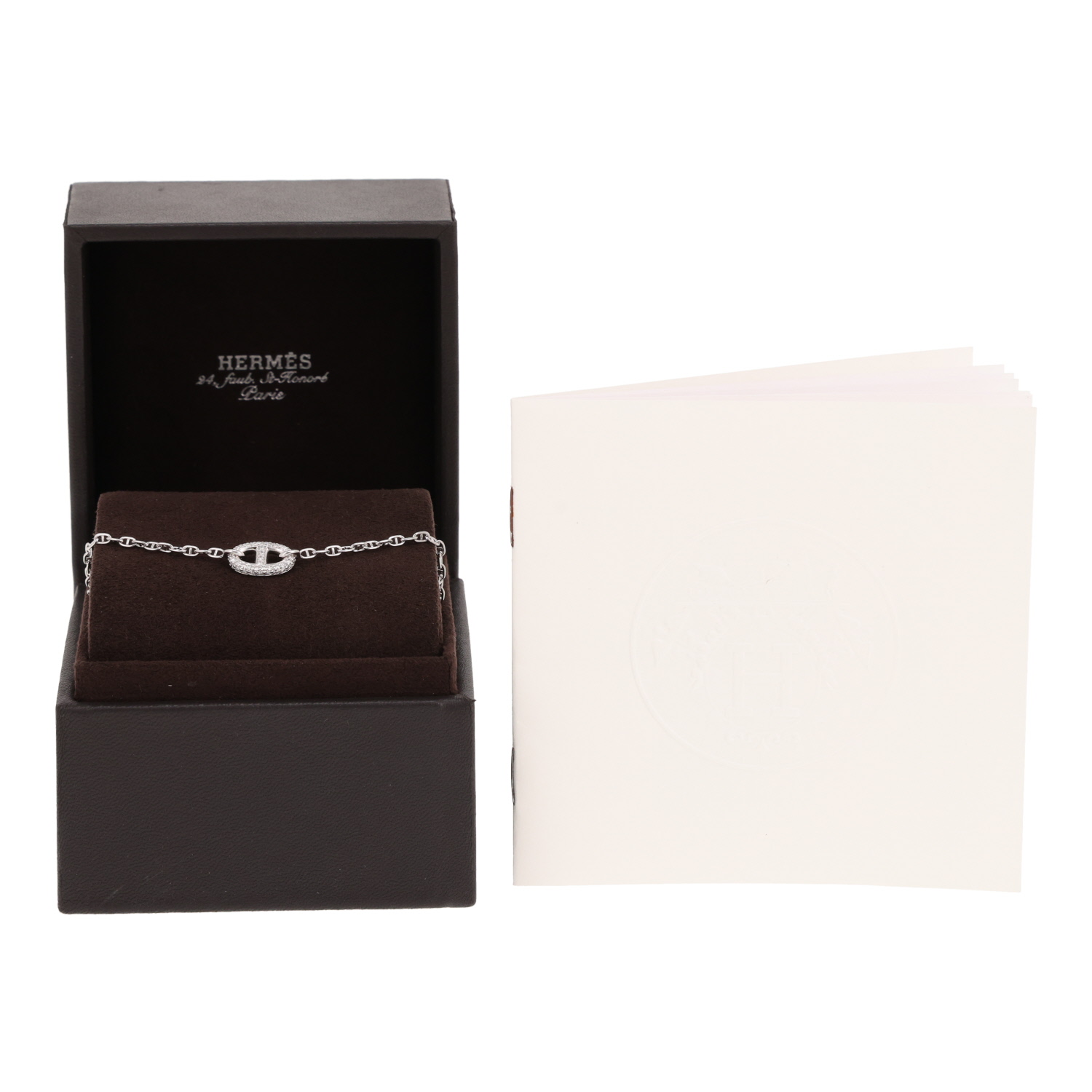 Pulsera «Farandole» de Hermès en oro blanco y diamantes