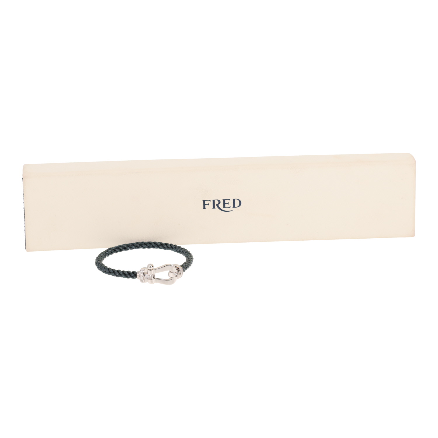 Bracelet Fred Force 10 grand modèle en or blanc et diamants