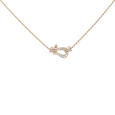 Collar Fred Force 10, modelo mediano, en oro rosa y diamantes
