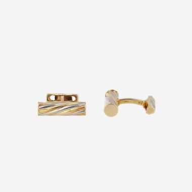 Paire de boutons de manchette articulée Van Cleef & Arpels  en or jaune et or blanc