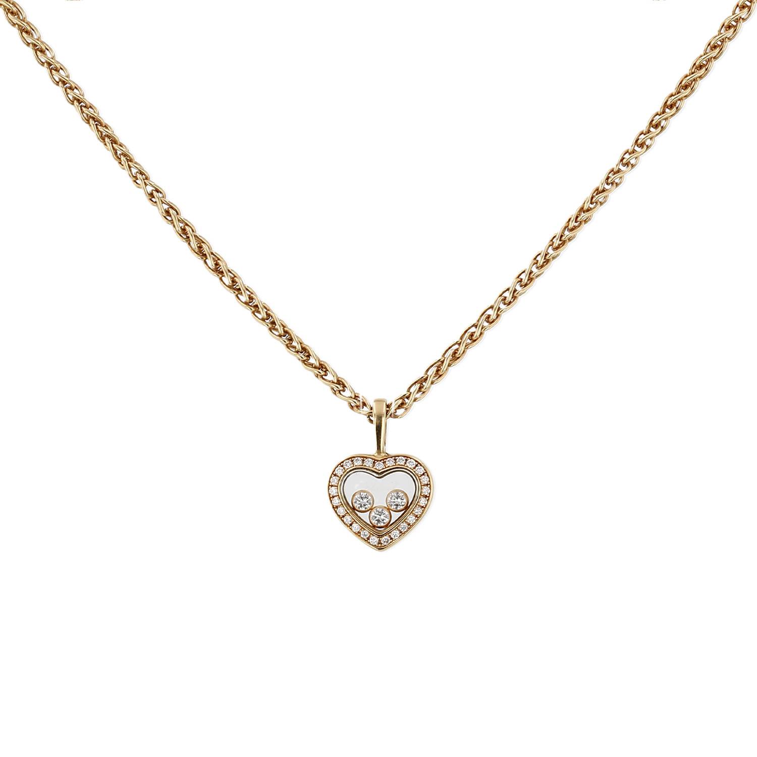 Collier Chopard Happy Diamonds en or jaune et diamants