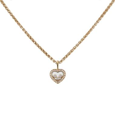 Chopard Happy Diamonds necklace in yellow gold and diamonds