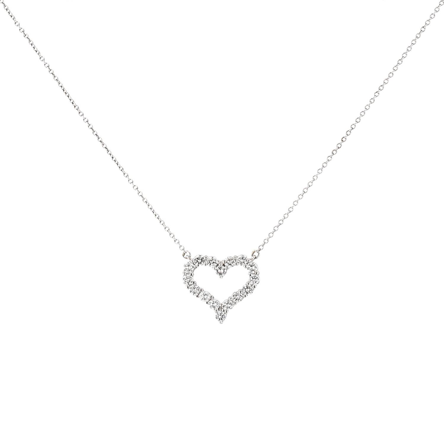 Collier Tiffany & Co Hearts en platine et diamants