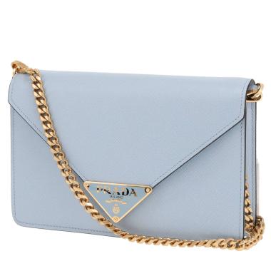 Prada shoulder bag in blue Saffiano leather