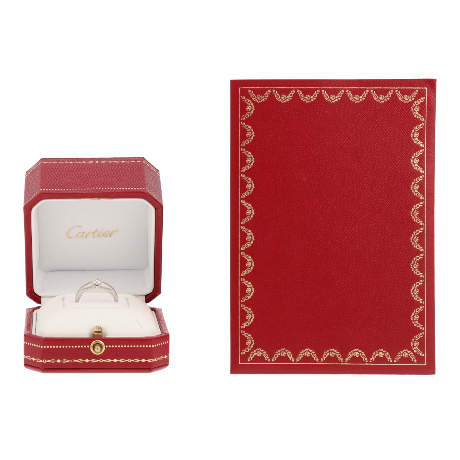 Bague Cartier en platine et diamant - Detail D2