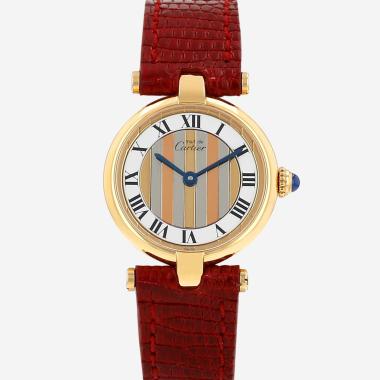 Montre Cartier Must Vendôme petit modèle  en vermeil Ref: Cartier - 590004  Vers 1990