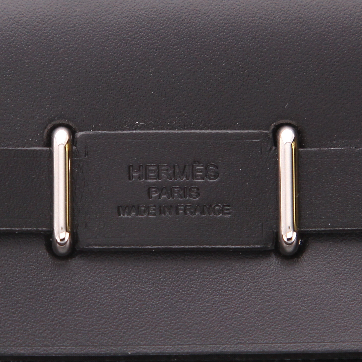 Borsa a tracolla Hermès Mini Herbag in tela nera e pelle nera - Detail D2
