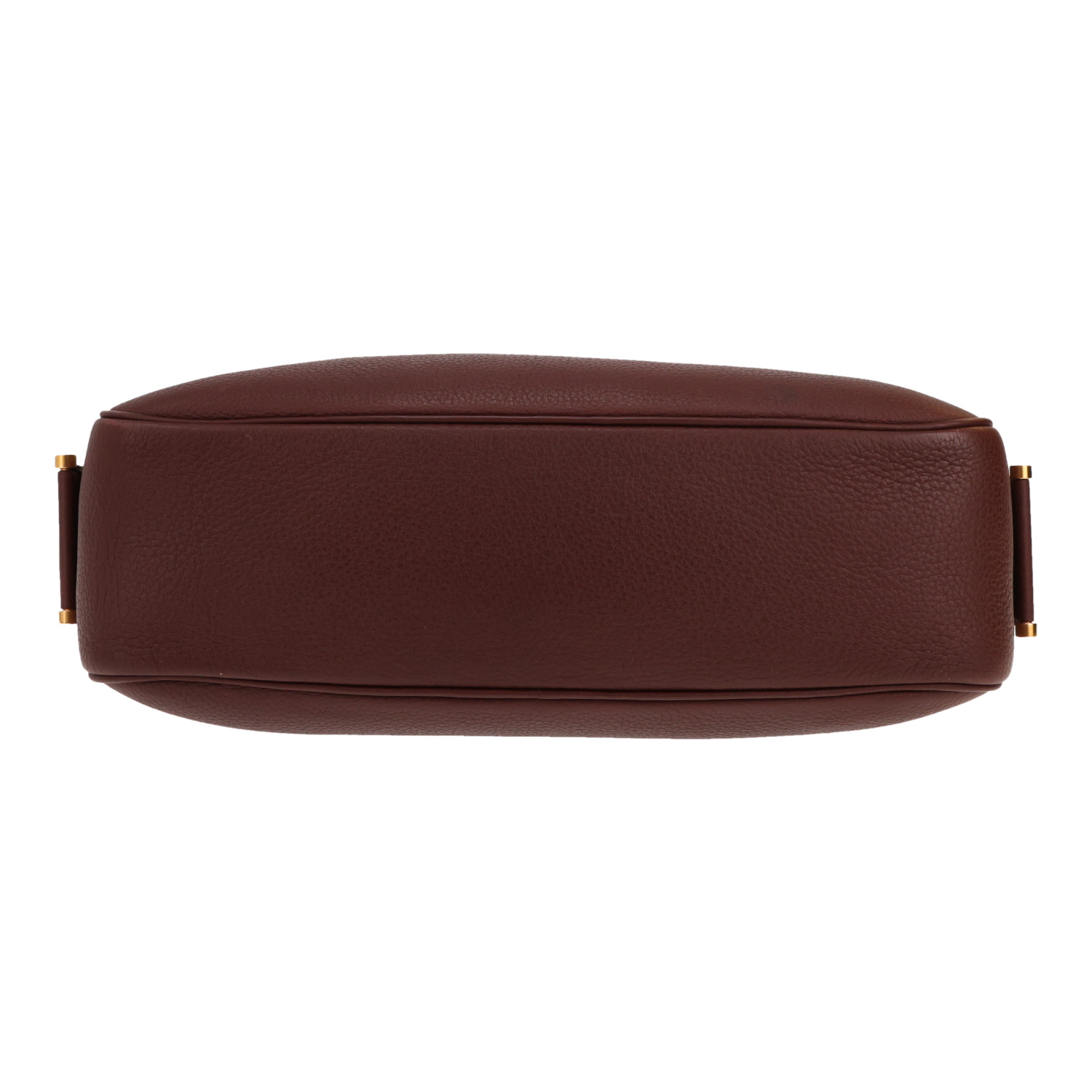 Hermès Tsako handbag in brown grained leather - Detail D1