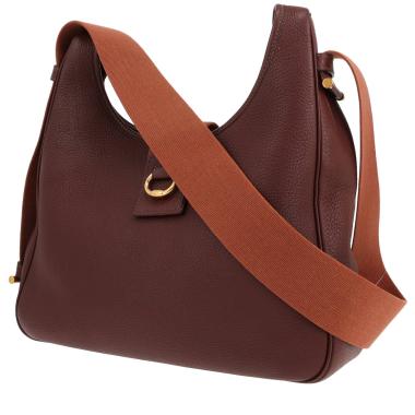 Hermès Tsako handbag in brown grained leather