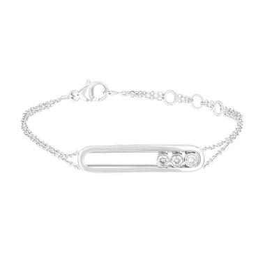 Messika Move bracelet in white gold and diamonds