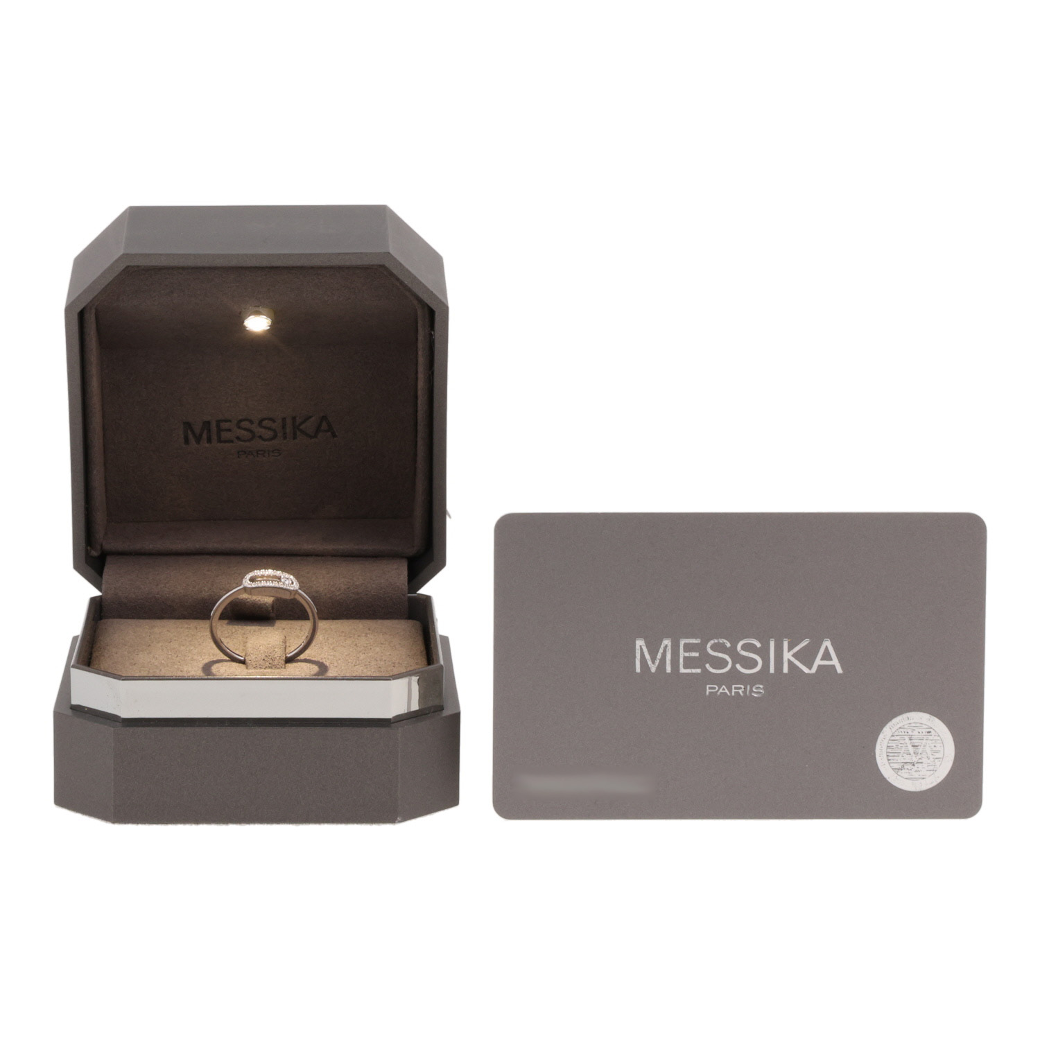 Messika Move Uno ring in white gold and diamonds - Detail D2