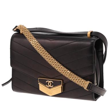 Bolso bandolera de Chanel   de piel negra
