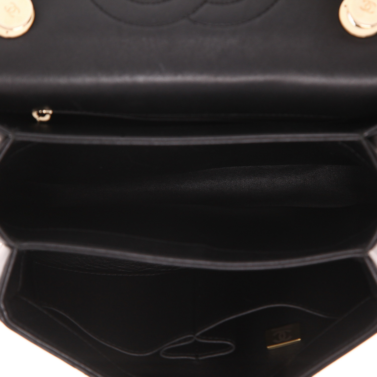 Borsa a tracolla Chanel Trendy CC in pelle trapuntata nera - Detail D3