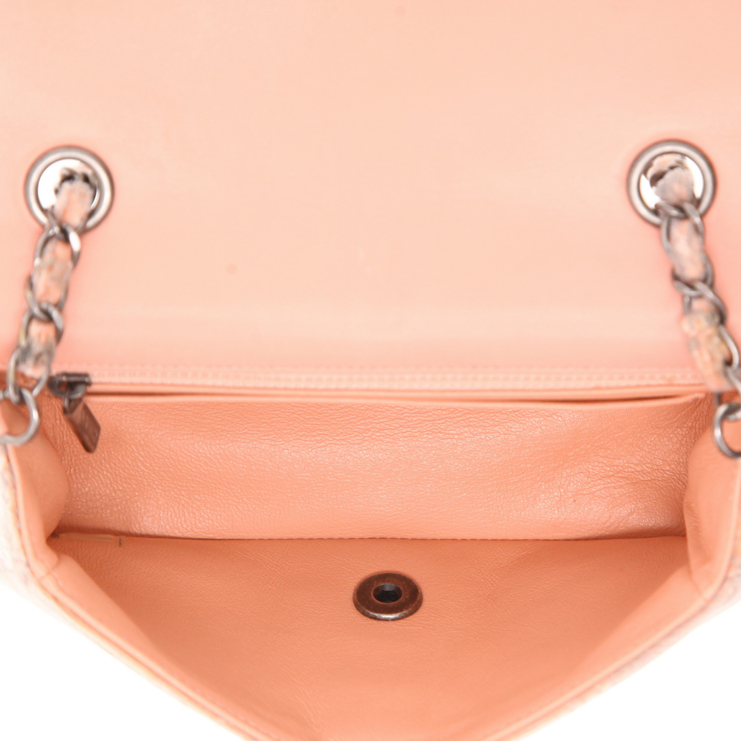 Borsa Chanel Timeless Mini in velluto rosa cipria e grigio con paillettes - Detail D3