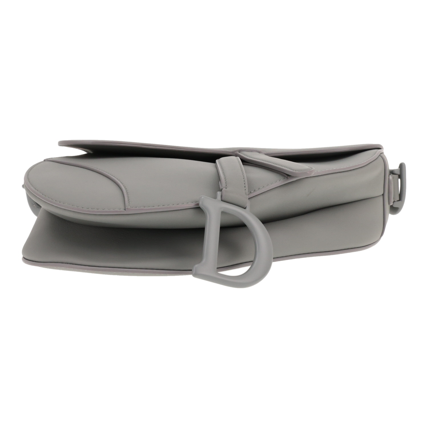 Sac à main Dior  Saddle en cuir gris - Detail D1