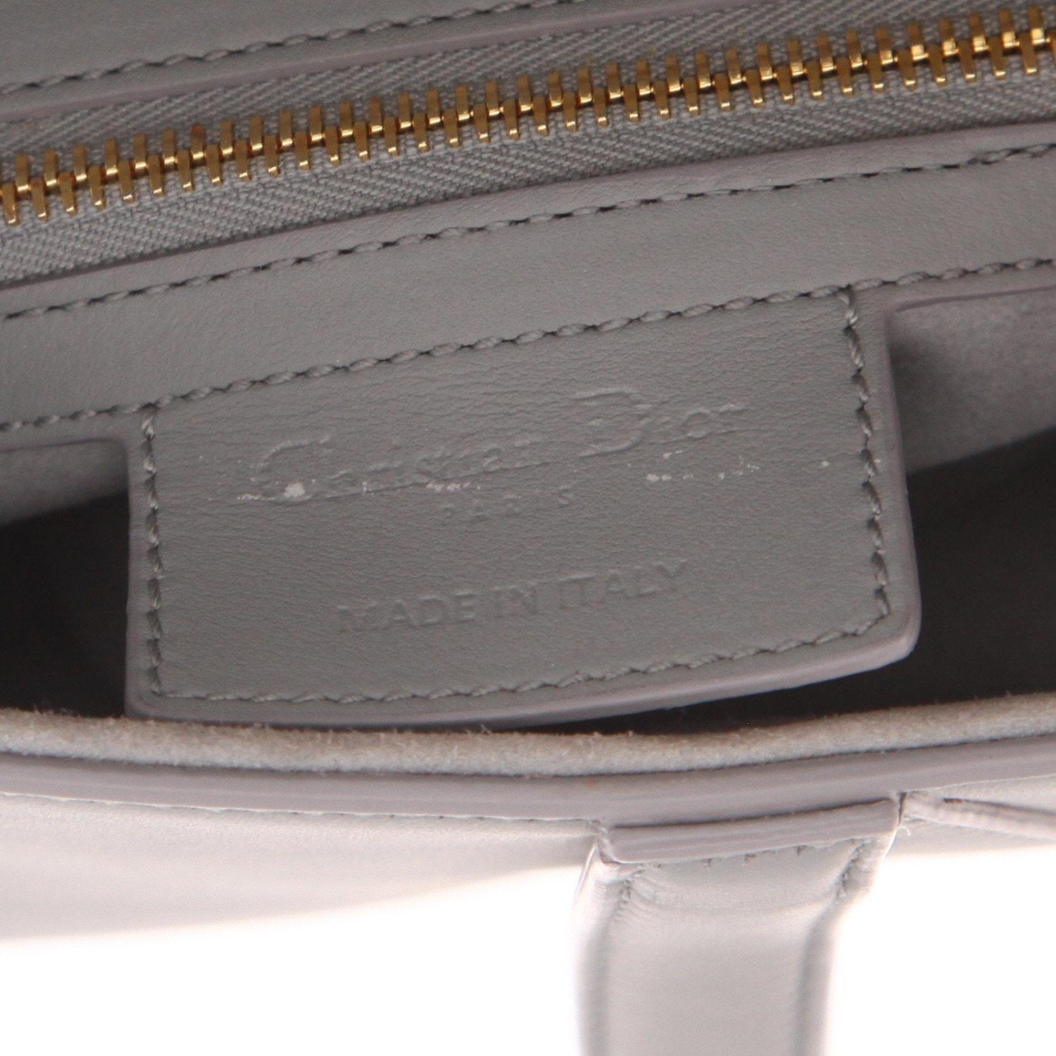 Dior Saddle handbag in grey leather - Detail D2