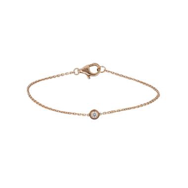 Pulsera Cartier «Diamant Léger mini» en oro rosa y diamantes