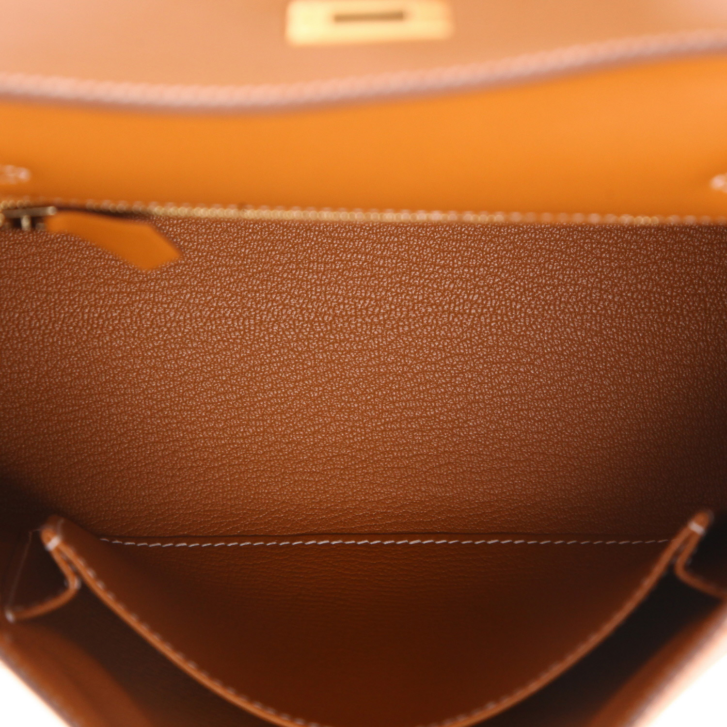 Sac à main Hermès  Kelly 25 cm en veau Evercolor naturel - Detail D3