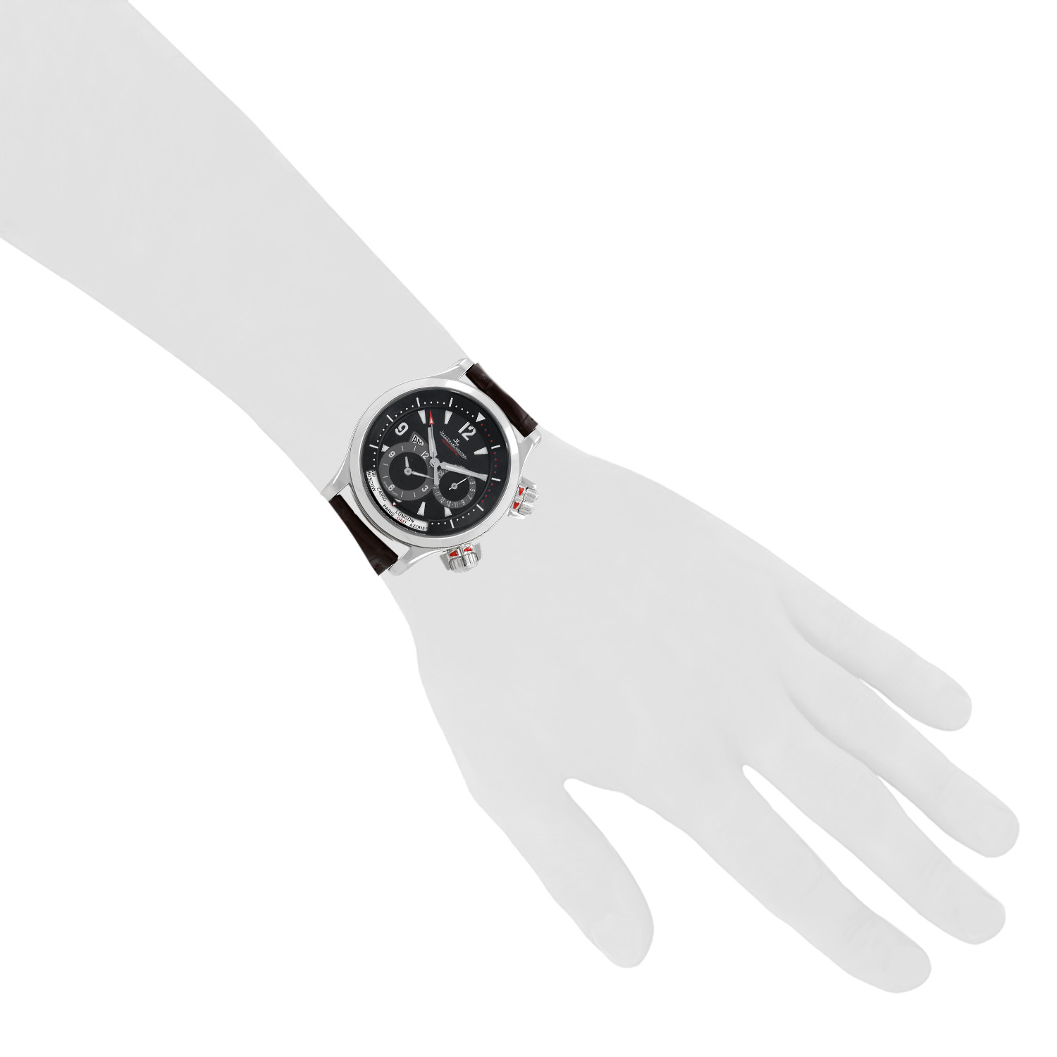 Jaeger-LeCoultre Master Compressor Geographic watch in steel, Ref: Jaeger-LeCoultre - 146.8.83/1  Circa 2010 - Detail D1