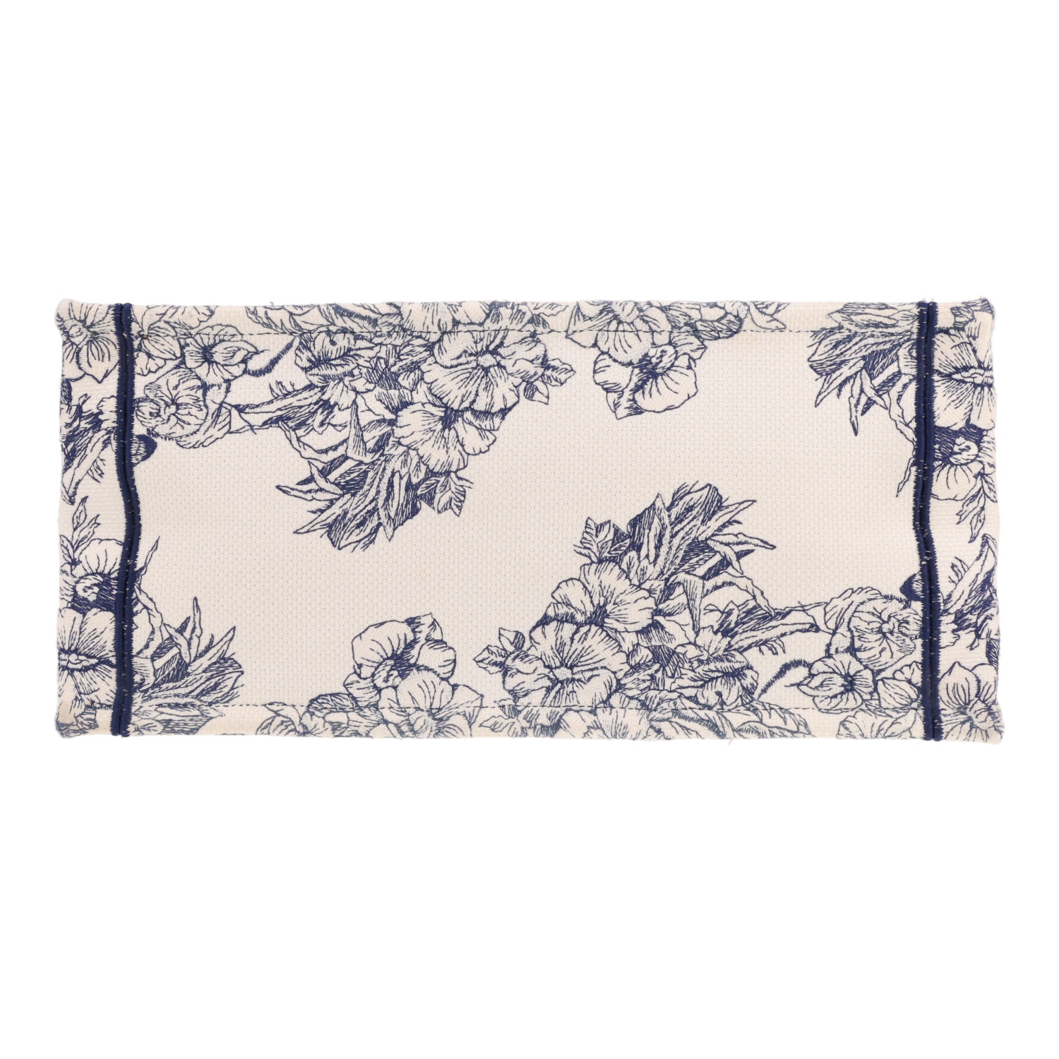 Sac cabas Dior  Book Tote moyen modèle  en toile bleue et blanche - Detail D1