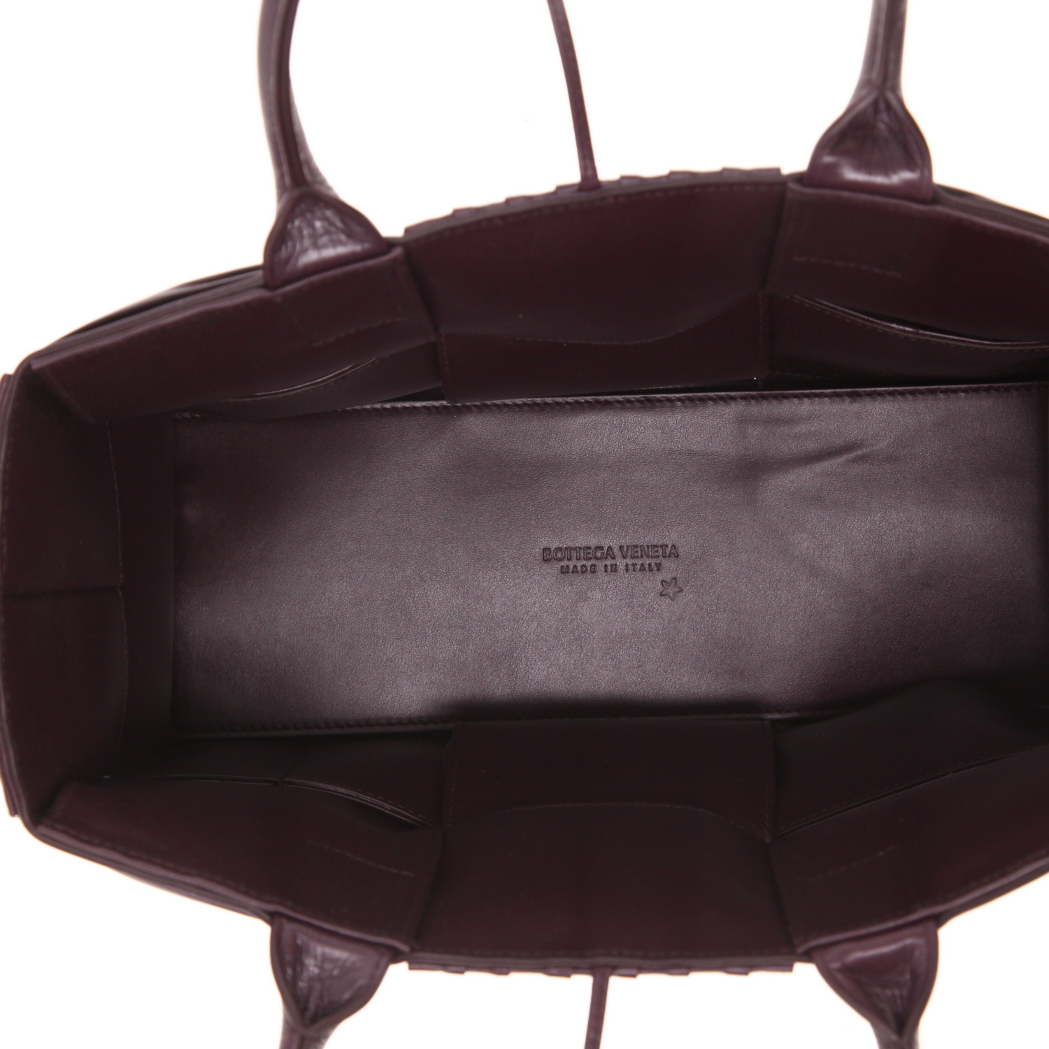 Bolso de mano Bottega Veneta Arco 33 de piel intrecciata morada - Detail D3