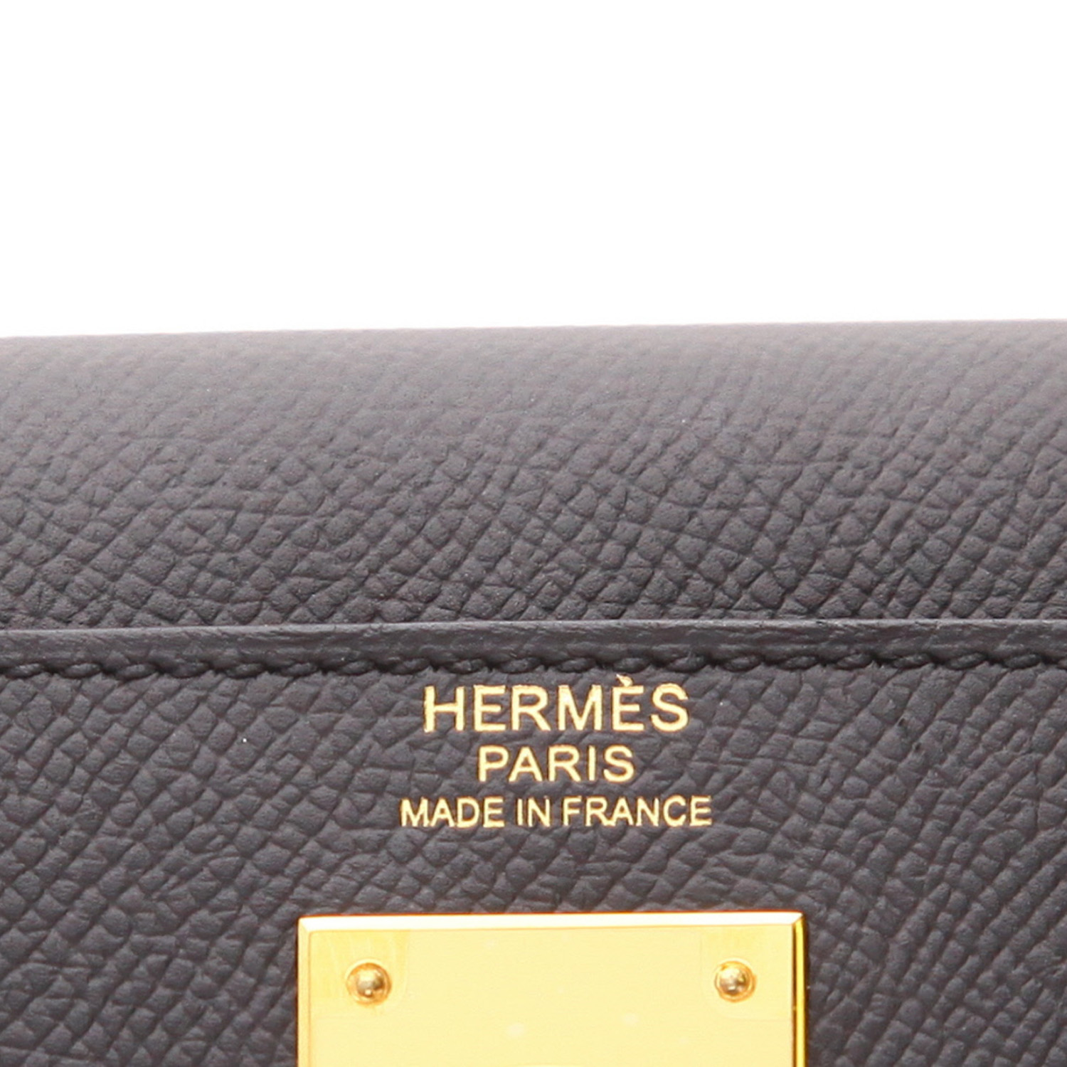 Bolso Hermès Kelly de 32 cm en piel Epsom negra - Detail D2