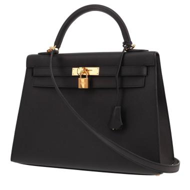 Sac à main Hermès  Kelly 32 cm en cuir epsom noir